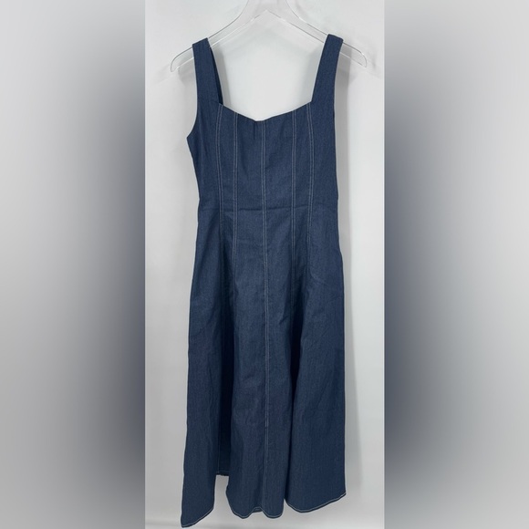 PETAL & PUP CALLUM MIDI DRESS - DARK DENIM SIZE S B1352 - Picture 8 of 8
